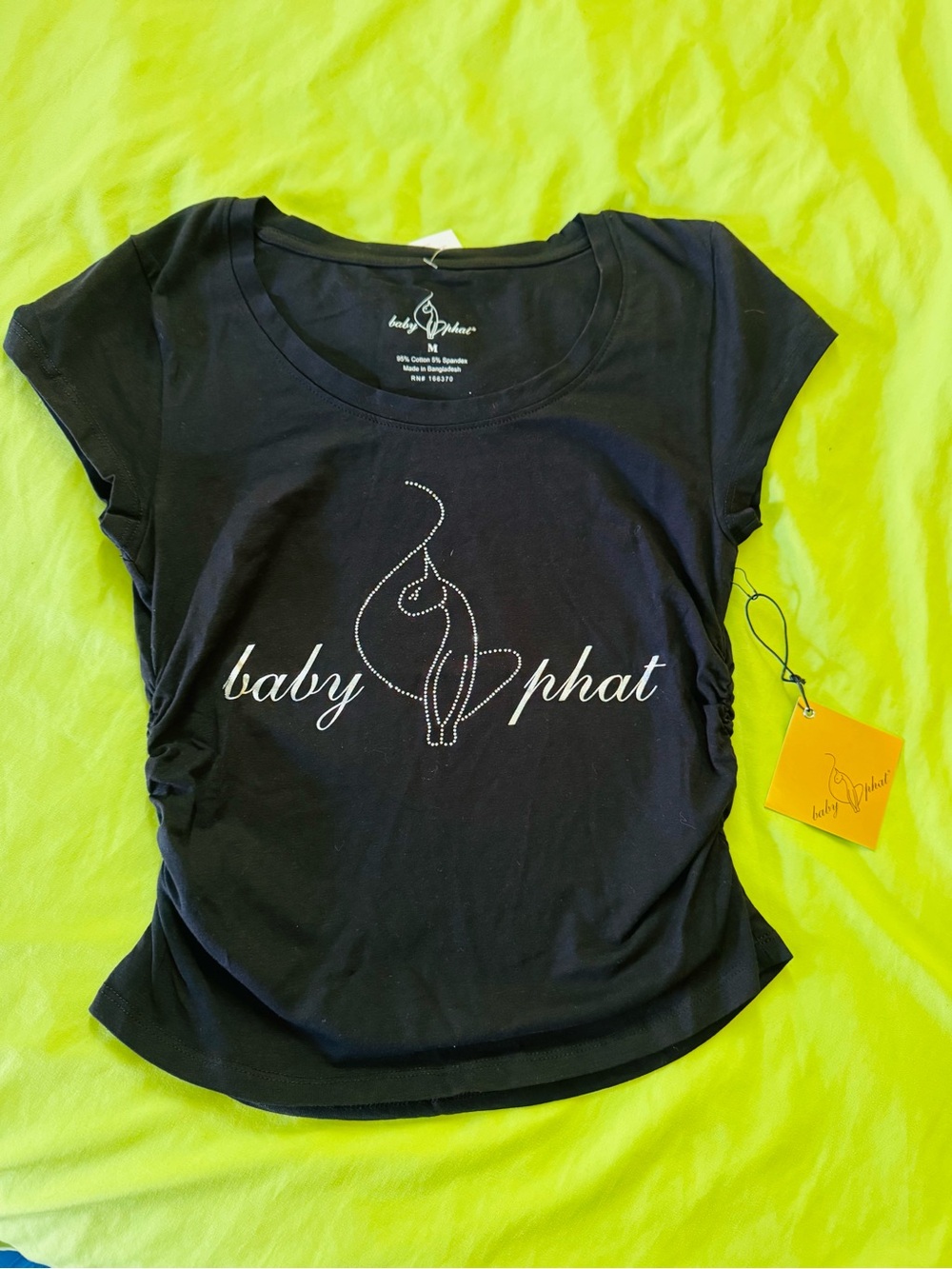 Baby Phat Black Rhinestone Logo Tee